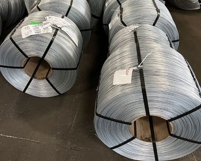 Secondary Galfan Zn-Al coated steel wire coils