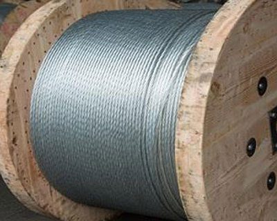 Secondary galvanized stranded steel wire for ACSR conductors