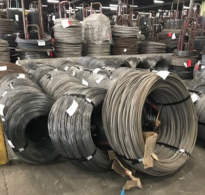Second choice steel music wire coils from North American mills